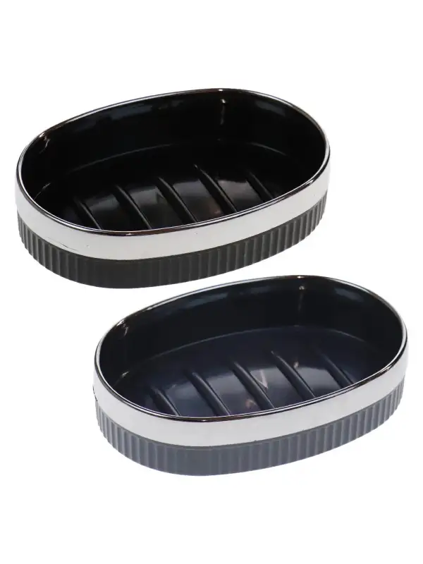 Maxel Mimoza Çizgili Krom Sabunluk Y-876