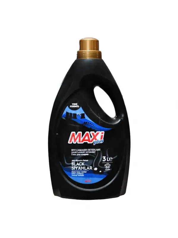 Maxi Plus Sıvı Çamaşır Deterjanı 3 Kg Siyahlar