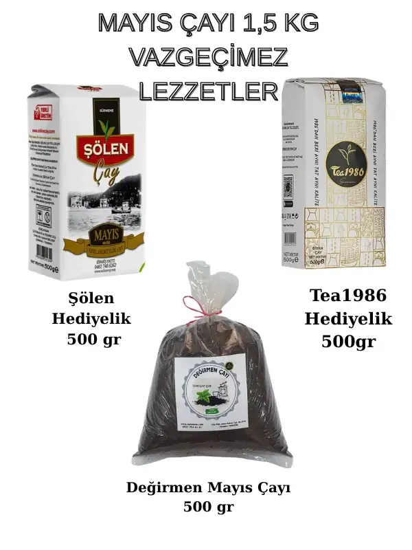 Mayıs Çayı Seti Tea1986, Şölen ve Değirmen Çayı 3’lü İlk Hasat (3 x 500 gr)