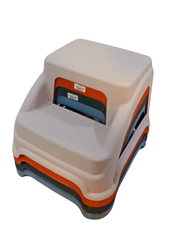 Merdivo Beyaz Pembe Mor Gri Kırmızı Plastik Basamak Merdiven Kamp Tabure