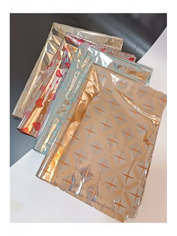 Metalize Hediye Paketi Bantlı Yapışkanlı 40x60 cm 100 Adet