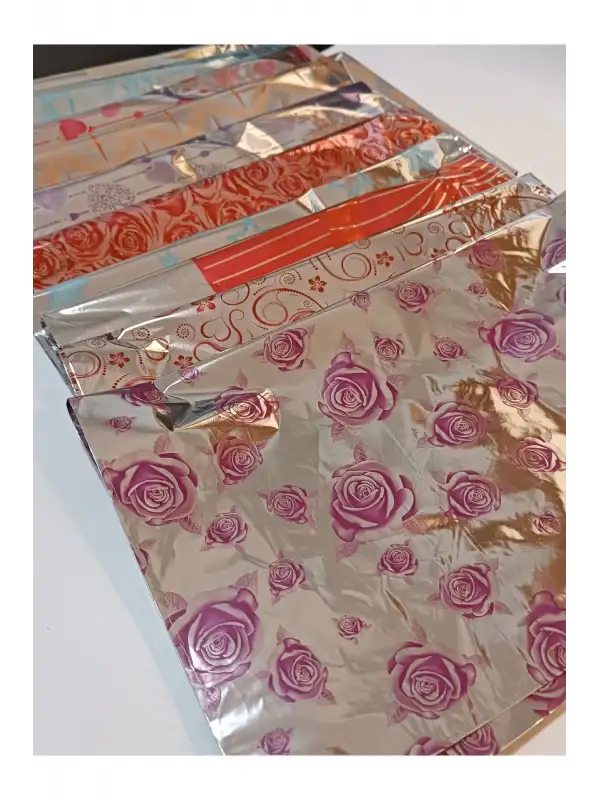 Metalize Hediye Paketi Bantlı Yapışkanlı 40x60 cm 100 Adet