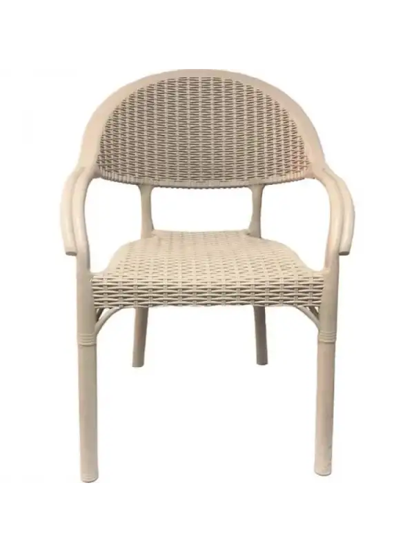 Mevsim Bambu Rattan Sandalye Kollu Kapiçino