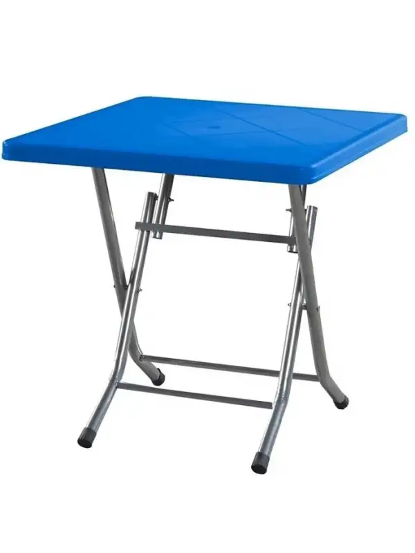 Mevsim Metal Ayaklı Plastik Masa 80*80 Mavi