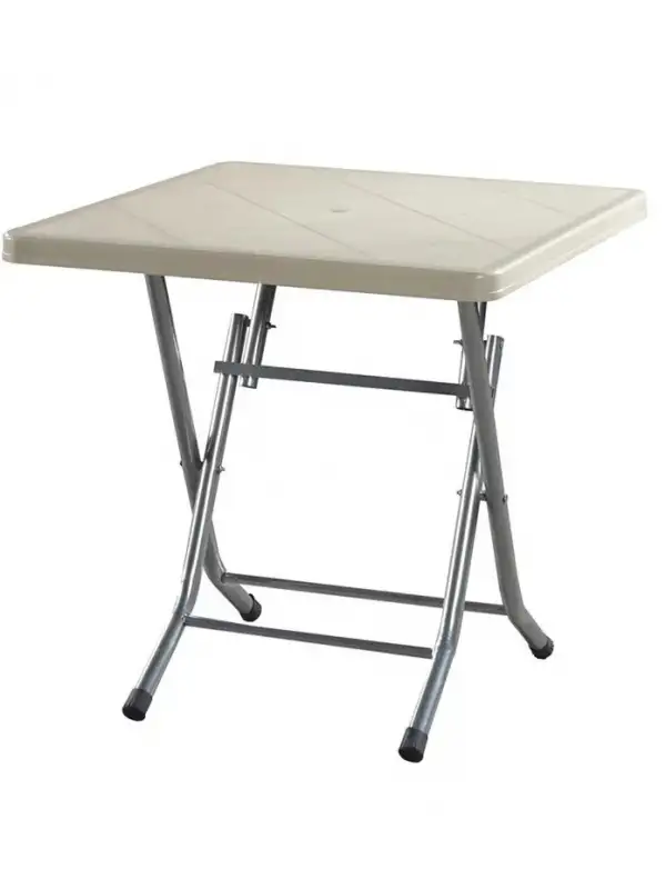 Mevsim Metal Ayaklı Plastik Masa 80*80 Tik