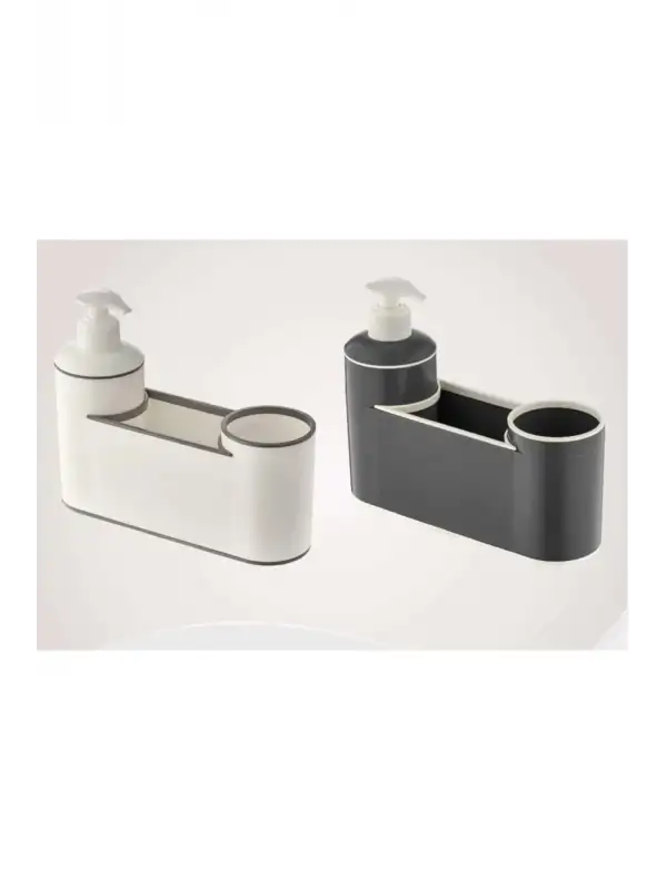 Miyuhome Şık Tezgah Üstü Düzenleyici Sabunluk Evye Üstü Organizer Krem Renkli