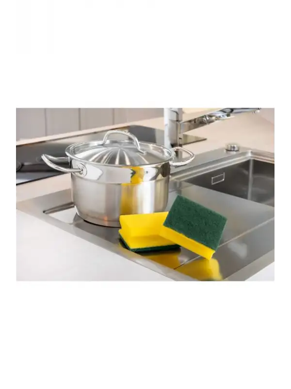 Mutfak Süngeri Yeşil Tırnak Korumalı Sünger 18 li