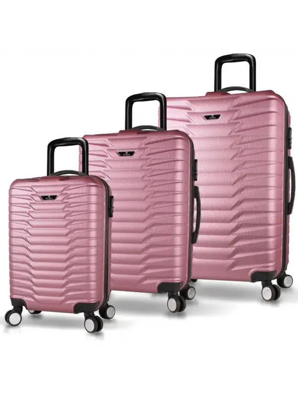 My Valice Croc Abs 3 Lü Valiz Seti Rose Gold