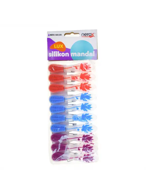 Nerox Silikon Mandal Şeffaf Çınarlı 10lu Nrx-4658
