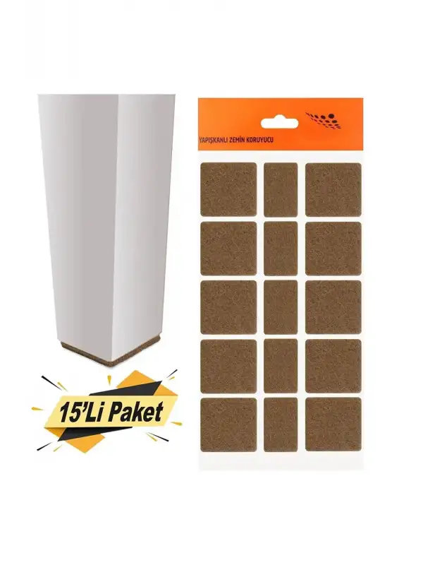 Nobel Yapışkanlı Kare Masa Sandalye Keçesi Zemin Koruyucu Keçe