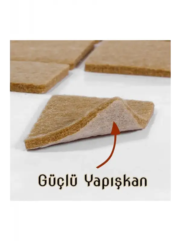 Nobel Yapışkanlı Kare Masa Sandalye Keçesi Zemin Koruyucu Keçe