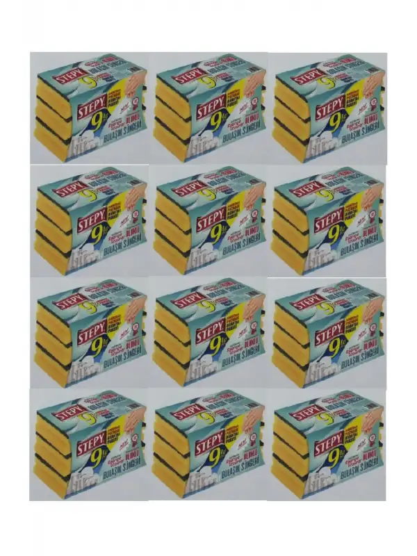 Oluklu Sünger 9 lu Avantaj Paket x 12 paket