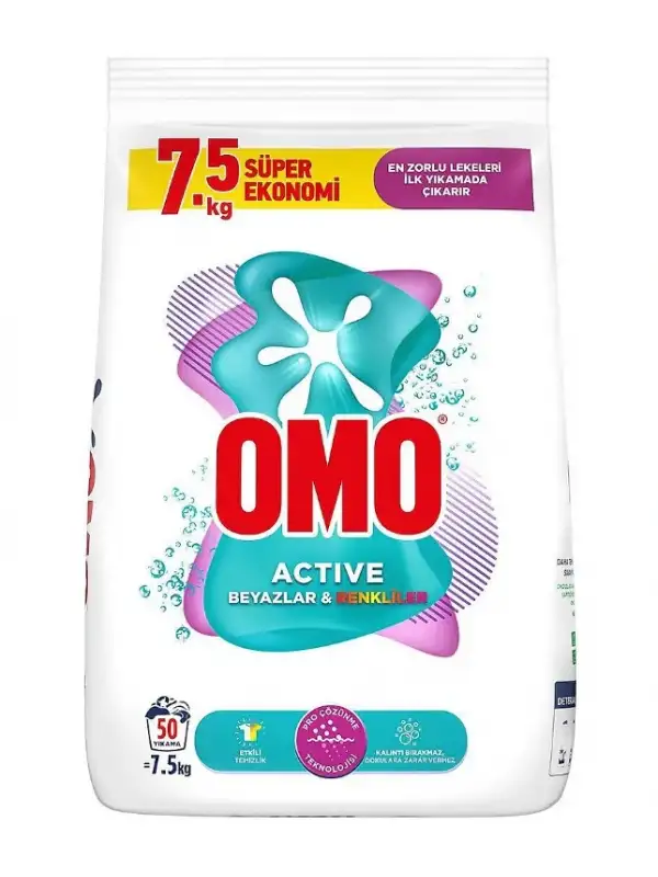 Omo Matik 7.5 Kg Active Beyazlar &amp; Renkliler