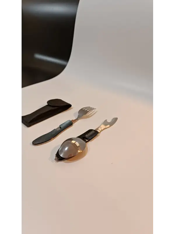Çatal&kaşık&bıçak Kamp Seti Siyah Out-1350
