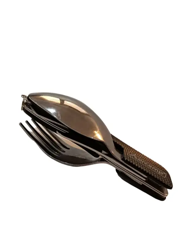 Çatal&kaşık&bıçak Kamp Seti Siyah Out-1350