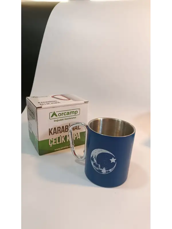 Orcamp Karabina Saplı Çelik Kupa Bardak Yeşil Out-1850