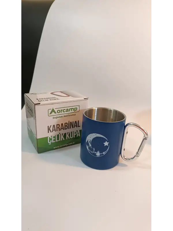 Orcamp Karabina Saplı Çelik Kupa Bardak Yeşil Out-1850