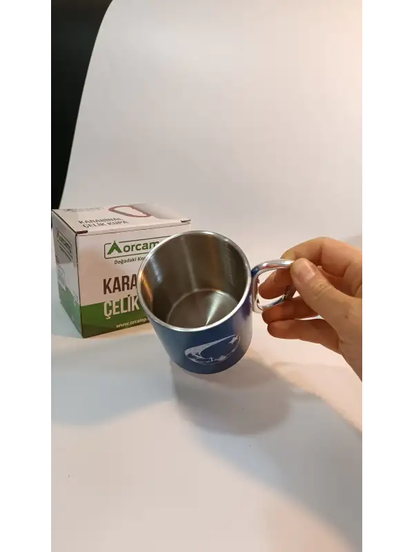 Orcamp Karabina Saplı Çelik Kupa Bardak Yeşil Out-1850