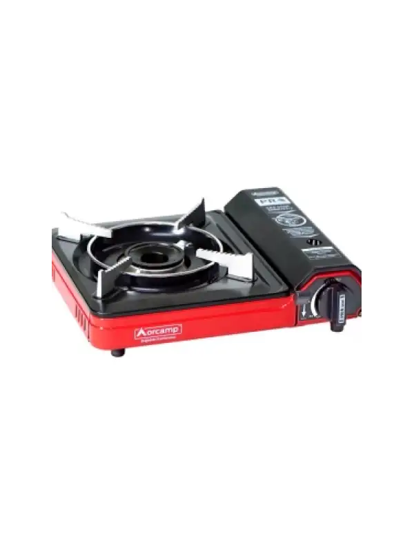 Tekli Portatif Kamp Ocak Gaz Stop Emniyetli Kırmızı