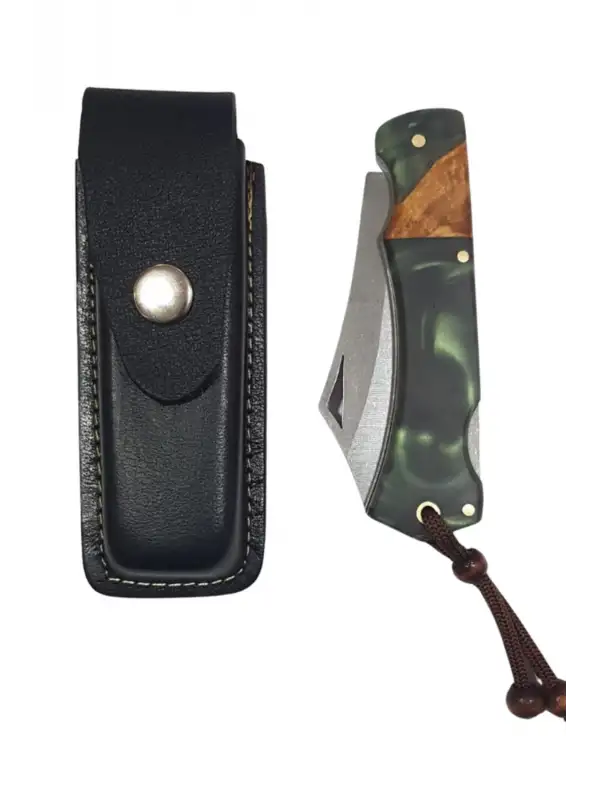 Outdoor Kılıflı Çakı Kamp Bıçağı Çakı Bıçağı Bıçak Çakısı Epokis 4116 Palta Ağız 9cm