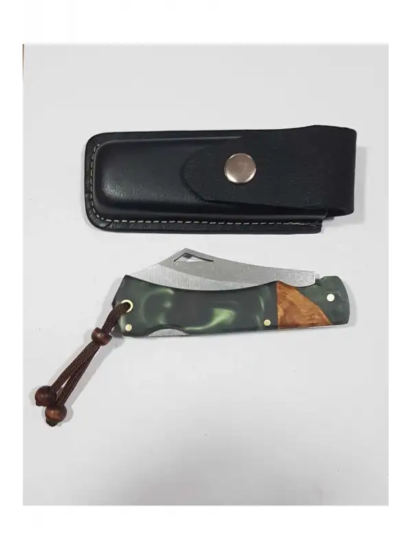 Outdoor Kılıflı Çakı Kamp Bıçağı Çakı Bıçağı Bıçak Çakısı Epokis 4116 Palta Ağız 9cm