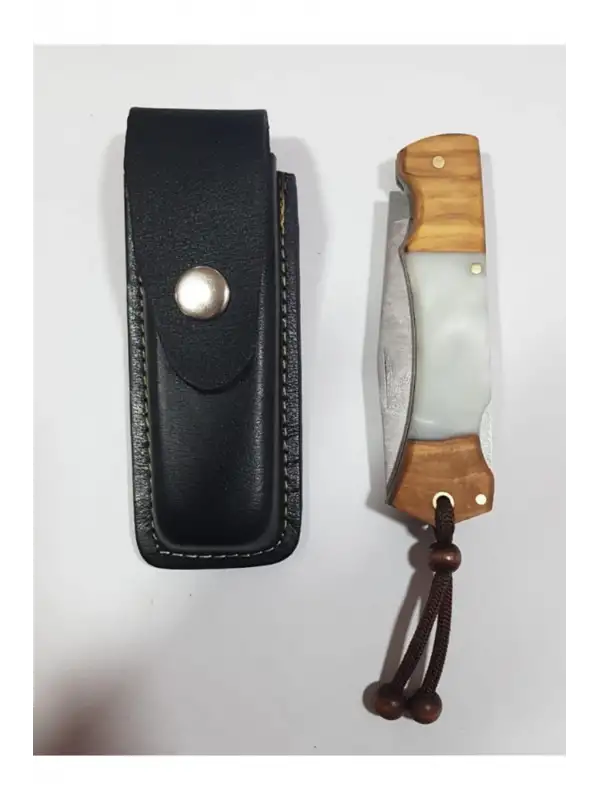 Outdoor Kılıflı Çakı Kamp Bıçağı Çakı Bıçağı Piknik Bıçak Çakısı Epokis 4116 Düz Ağız 9cm