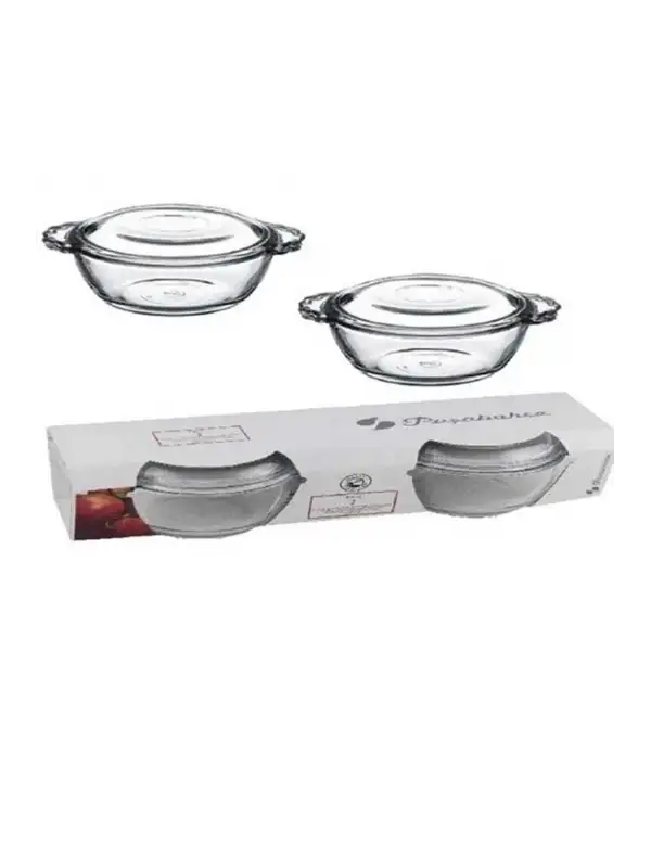 Paşabahçe 2li Cam Kapaklı Mini Tencere