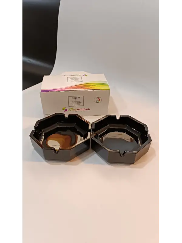 Paşabahçe 54076S Siyah Köşem  Bistro Küllük 2li