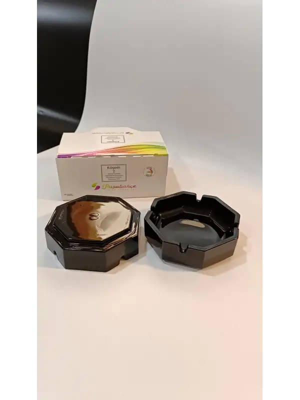 Paşabahçe 54076S Siyah Köşem  Bistro Küllük 2li