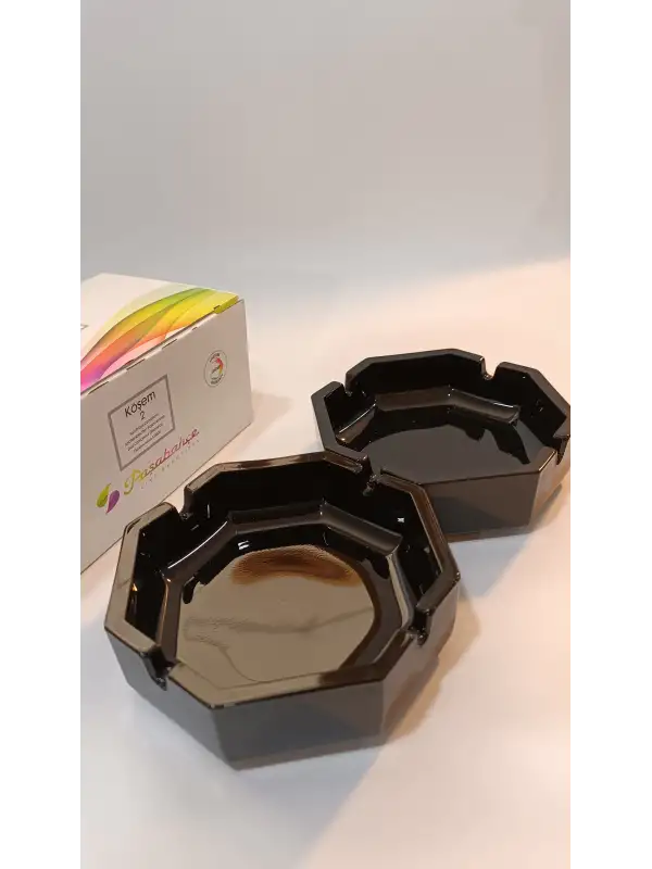 Paşabahçe 54076S Siyah Köşem  Bistro Küllük 2li