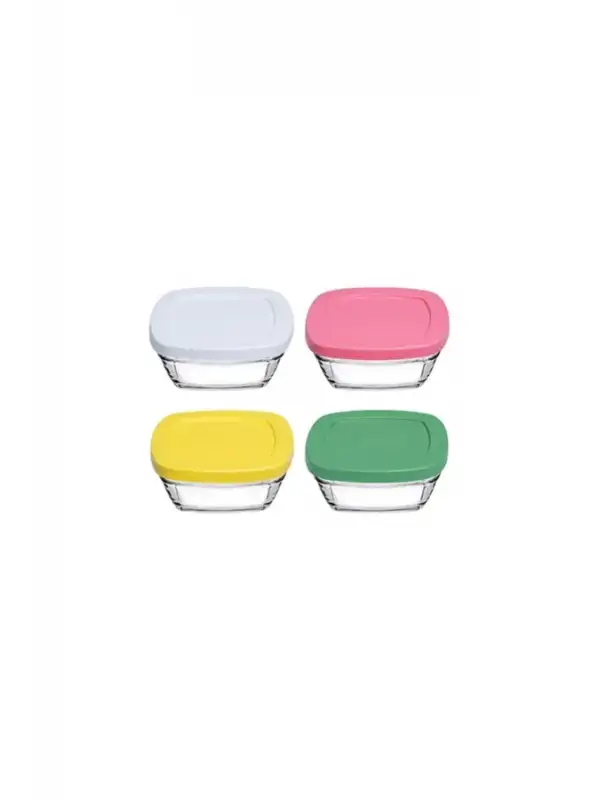 96840 Pudding Saklama Kabı Renkli 4lü 310 Cc