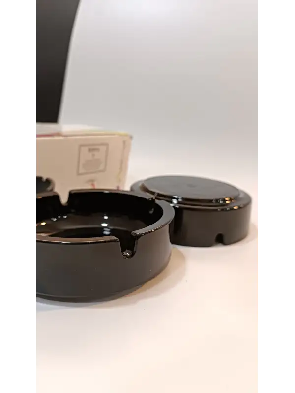 Paşabahçe2 Li Siyah Cam Küllük 11cm