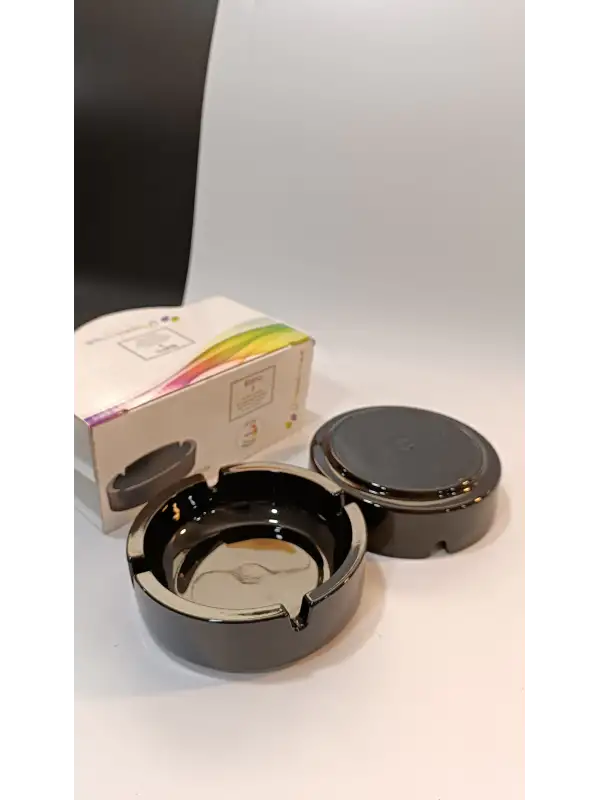 Paşabahçe2 Li Siyah Cam Küllük 11cm