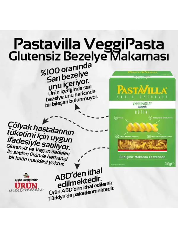 Glutensiz Bezelye Makarnası 350 gr