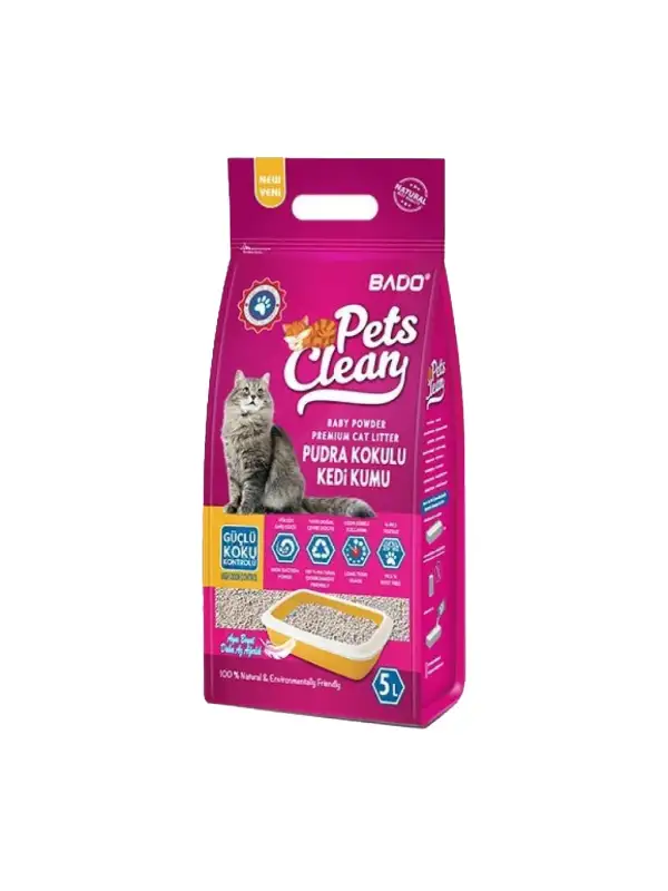 Pets Clean Kedi Kumu Pudra Kokulu 5 Lt