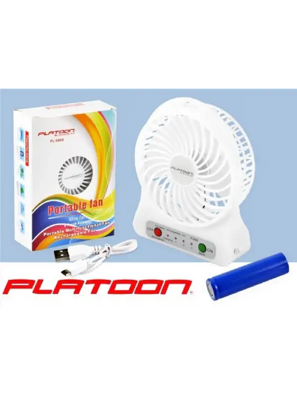 Pl-9908 Pilli Tuşlu Vantilatör