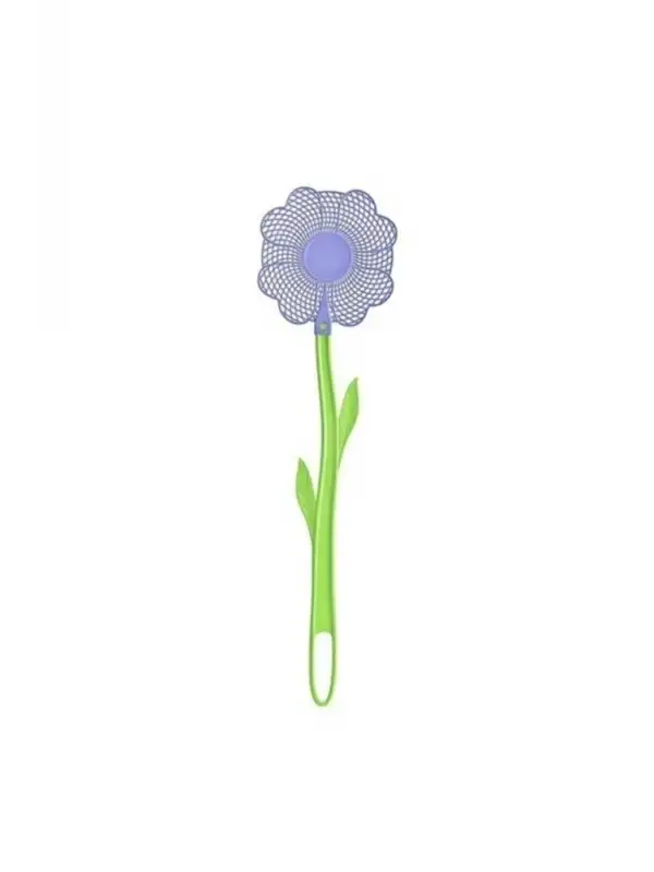 Plastik Çiçek Figürlü Esnek Sineklik Sinek Raketi 1 adet