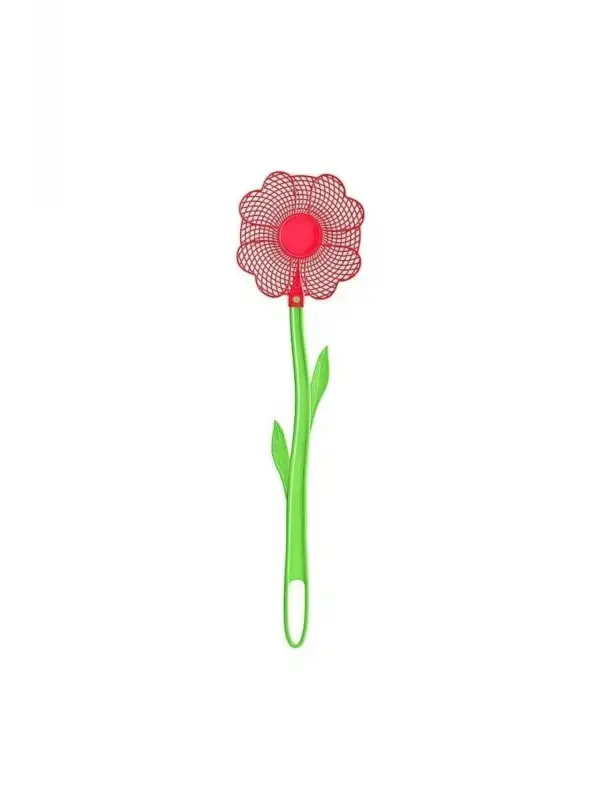 Plastik Çiçek Figürlü Esnek Sineklik Sinek Raketi 1 adet