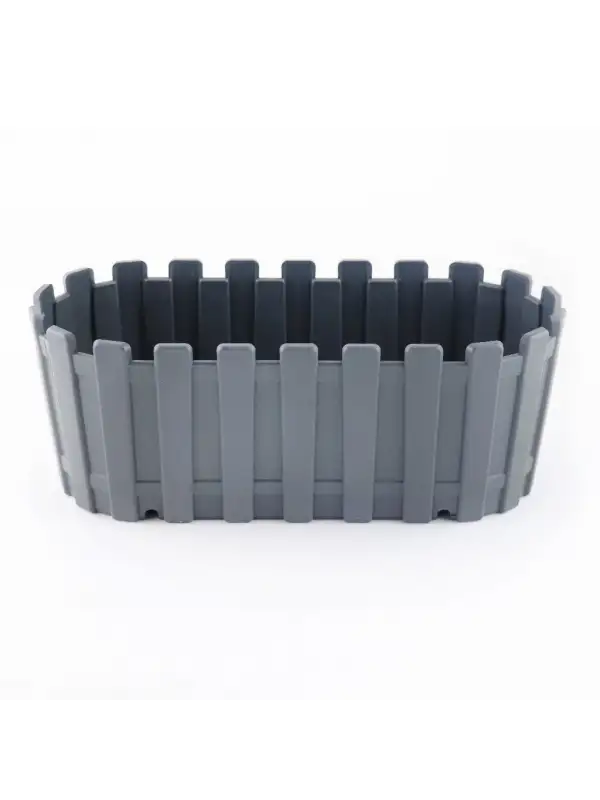 Poliwork Akasya Balkon Saksı Antrasit 60cm