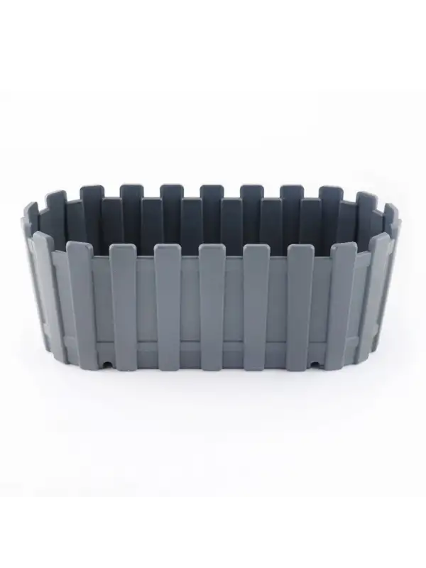 Poliwork Akasya Balkon Saksı Antrasit 60cm