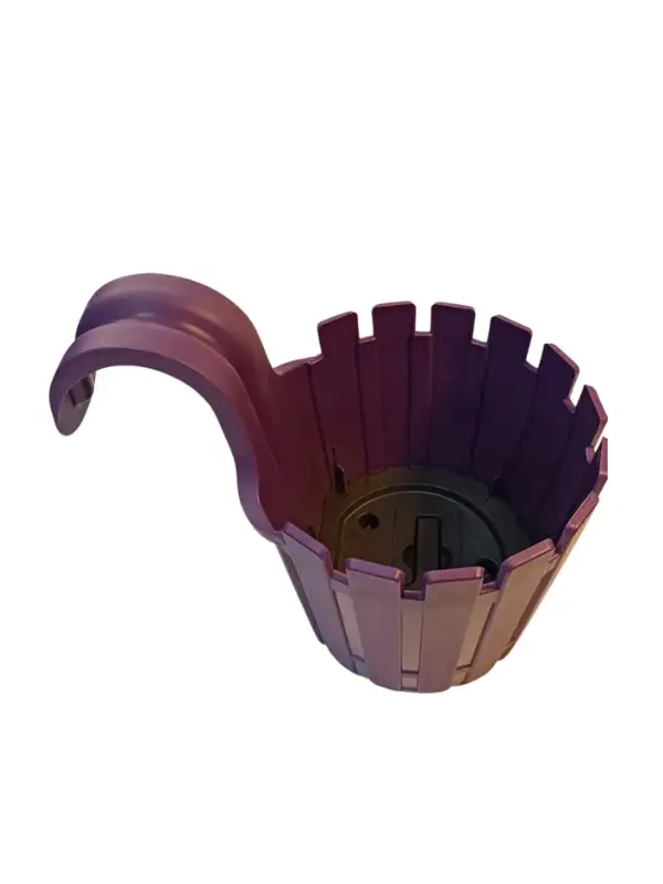 Poliwork Akasya Balkon Saksı Tekli kolay Askı 30 Mor 1,5 Lt Denge Aparatlı