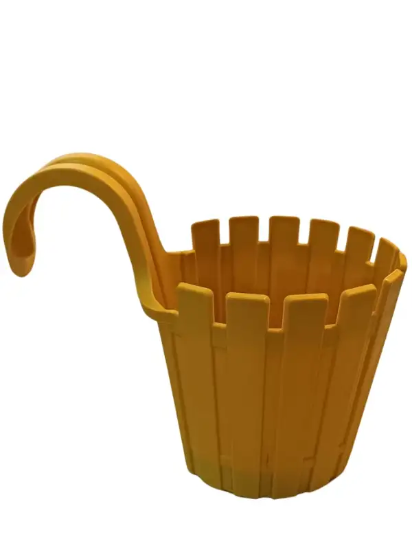 Poliwork Akasya Balkon Saksı Tekli kolay Askı 30 Sarı 1,5 Lt Denge Aparatlı