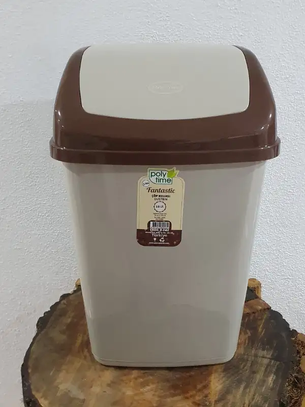 Polytime Fantastik Çöp Kovası /10 Litre Kahverengi