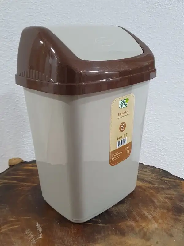 Polytime Fantastik Çöp Kovası 2,5 Litre Kahverengi