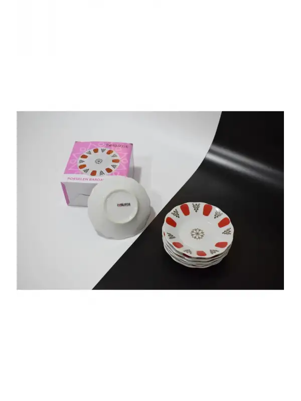 Porselen Kahveci Çay Tabağı 12 Adet Tabak