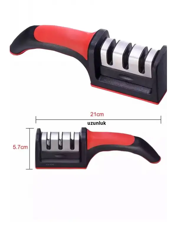 Profesyonel Bıçak Bileme Aleti Mutfak Makası Bileyici 3 Açılı Elmas Uçlu