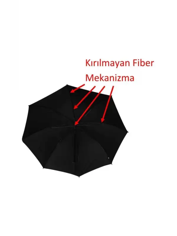 Protokol Büyük Boy Karbon Fiber Baston Şemsiye 150 cm Çap