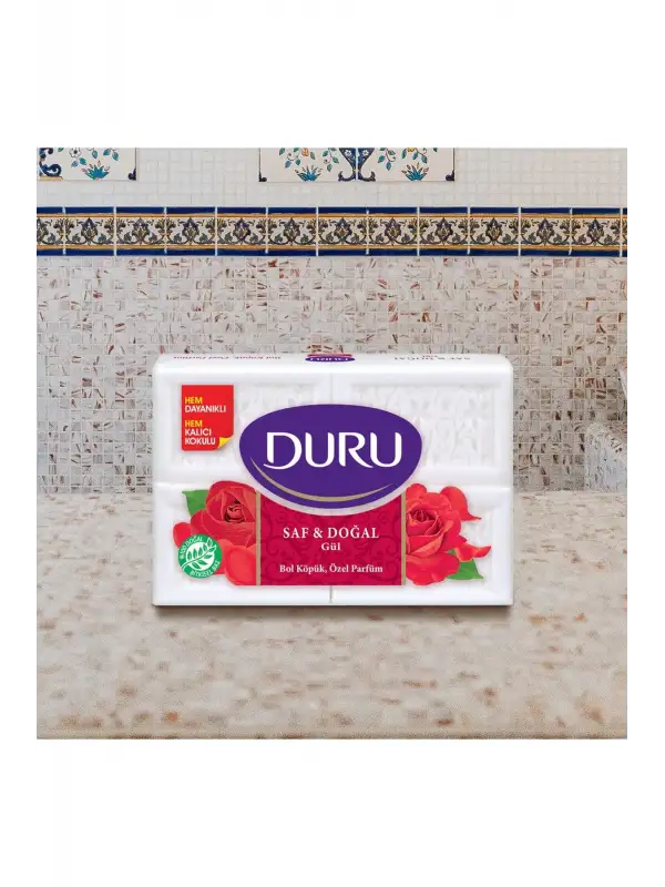 Saf & Doğal Kaynaklı Gül 16 Adet Beyaz Kalıp Sabun 4x600gr