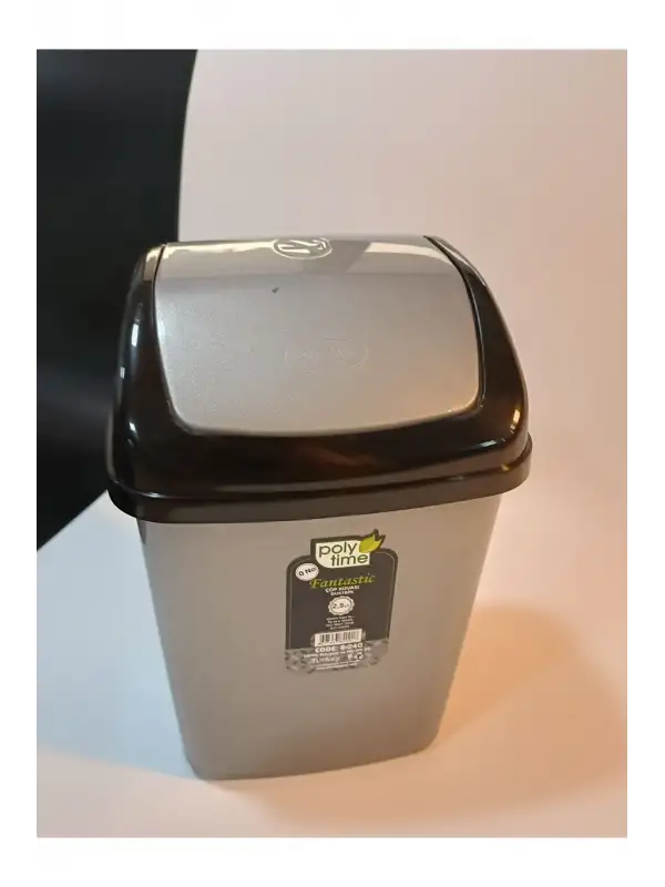 Sallanır Kapak Plastik Banyo Mutfak Çöp Kovası Kutusu / 2,5 Litre