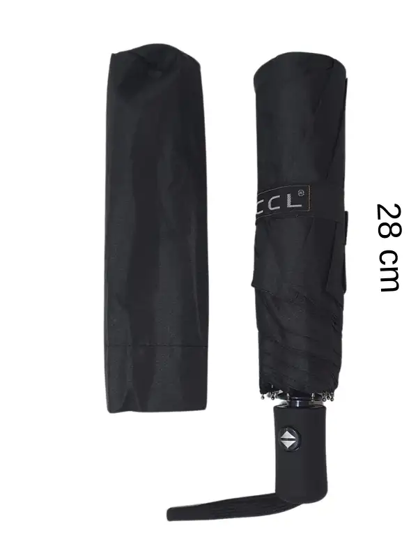 Şemsiye Cep Boy Tam Otomatik Siyah 28cm